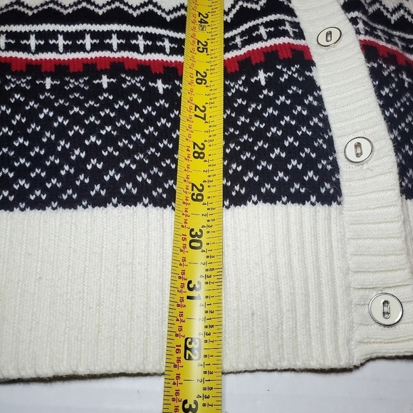 Izod Woman’s Size Medium Button Up Cardigan Knit Sweater Multi Color - Picture 11 of 12